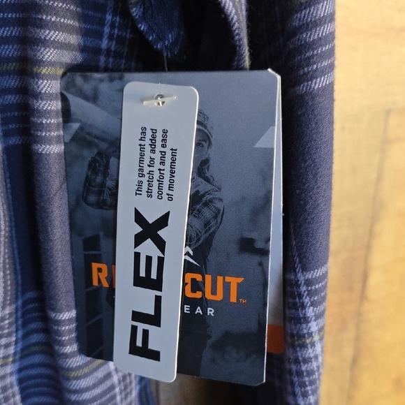 Upcycled Plaid Button Down Shirt with Wolf Design - Picture 9 of 11